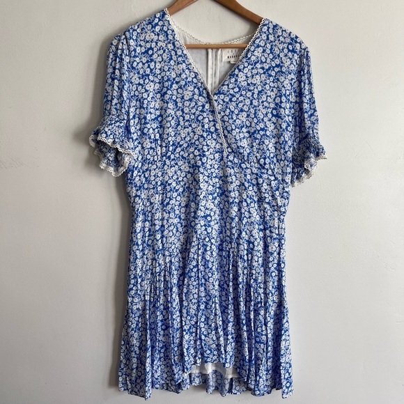 Lost + Wander Villa by the Sea Floral Picot Trim Peasant Minidress - Picture 3 of 9